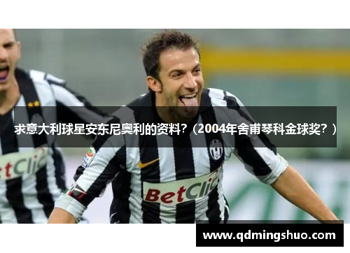 求意大利球星安东尼奥利的资料？(2004年舍甫琴科金球奖？)